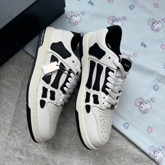 Amiri Skeleton Low-Top Leather Sneakers